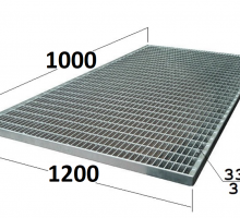Стальная оцинкованная прессованная решетка, 1000*1200 мм  